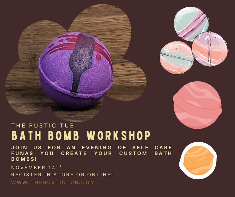 BATH BOMB WORKSHOP NOVEMBER 14TH, 5:30PM